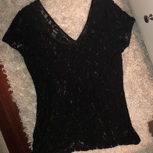 Black lace top